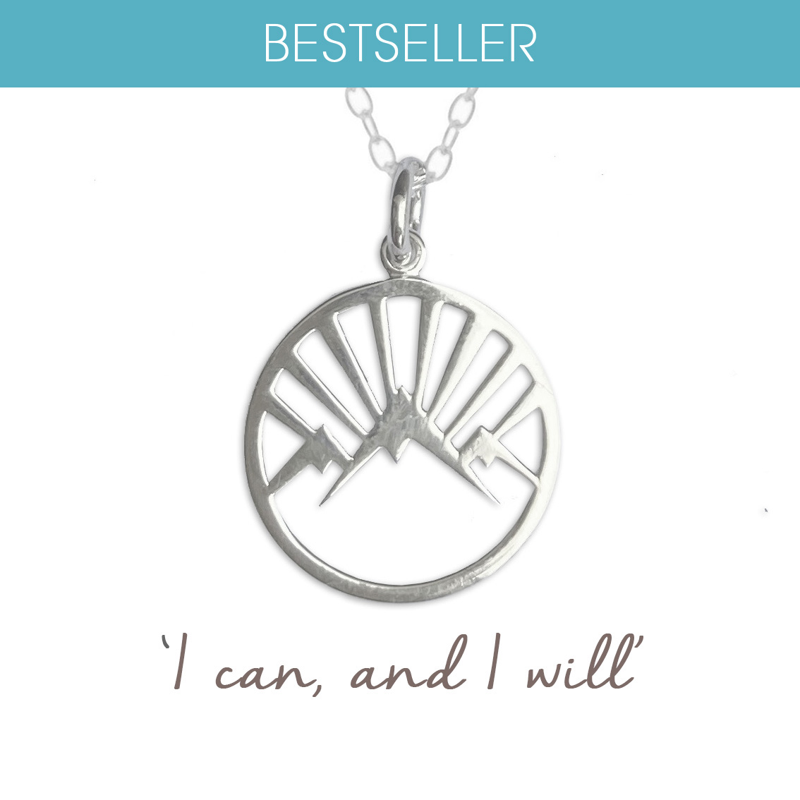 Mountain I can and I will necklace
