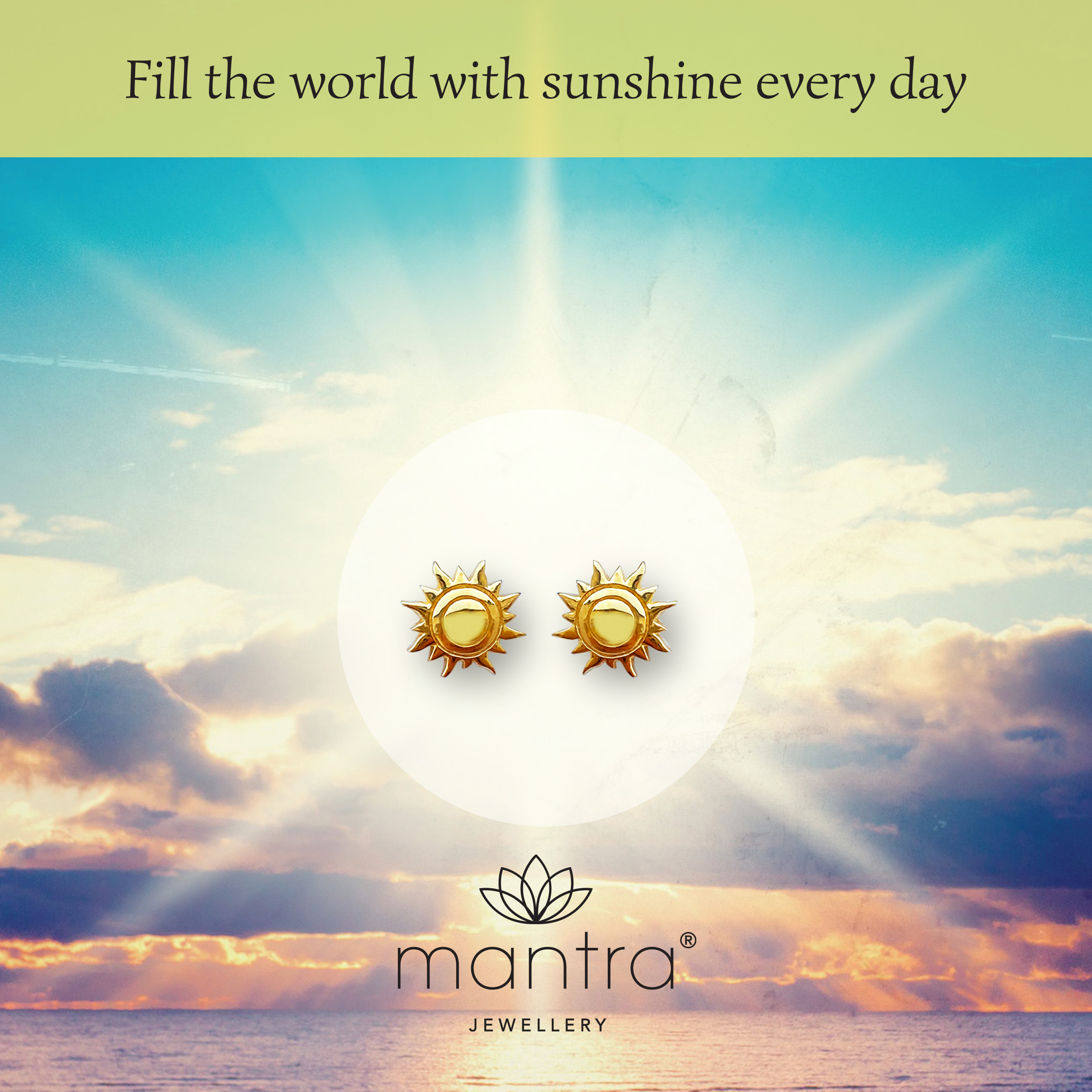 Mantra Sun Earrings
