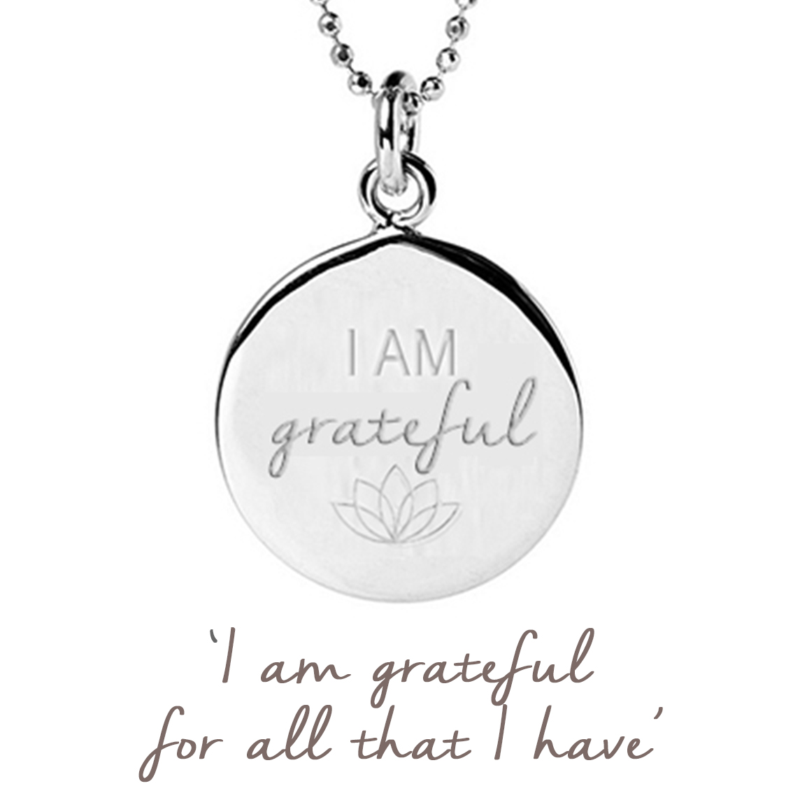 I am grateful Necklace