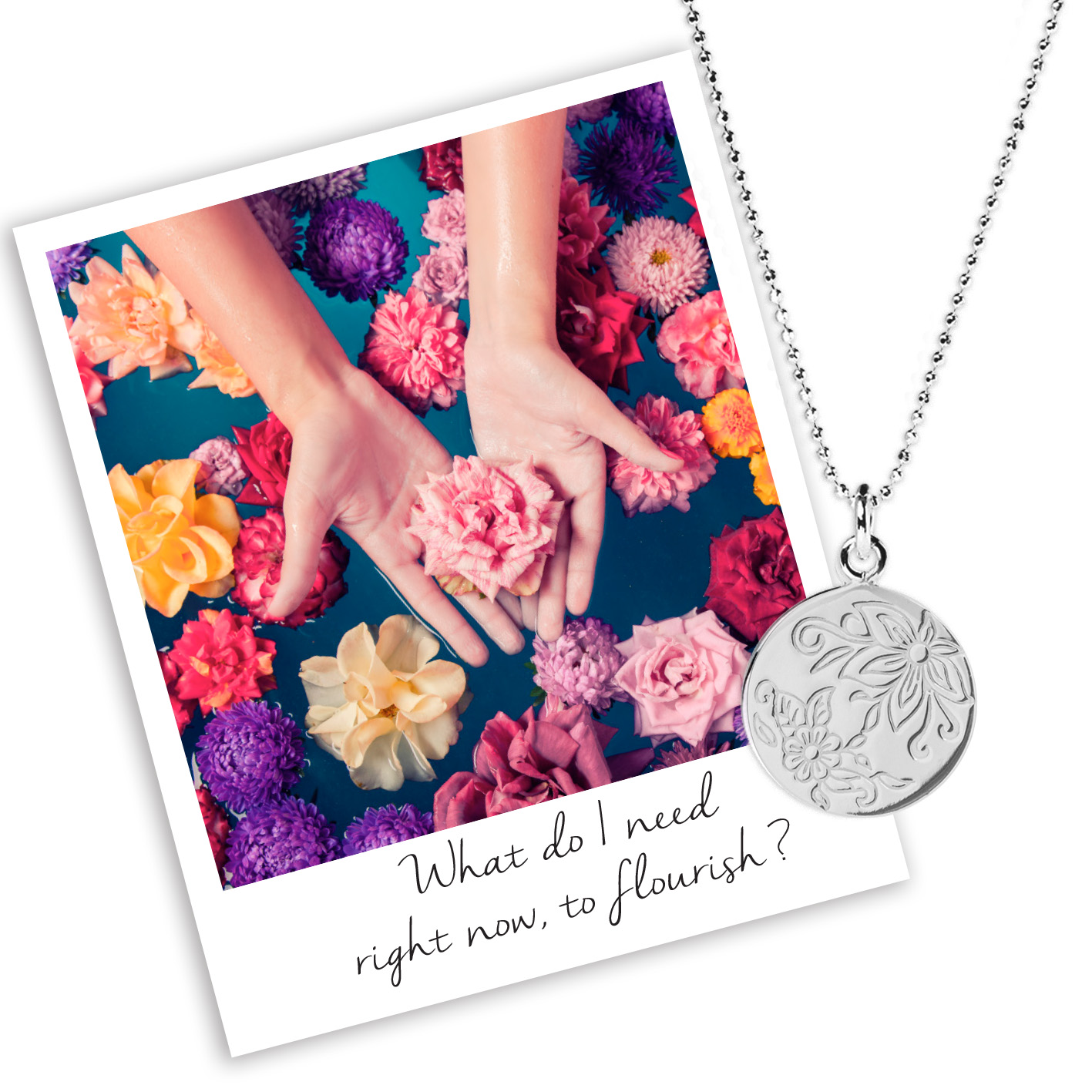 floral mantra necklace floral mantra necklace