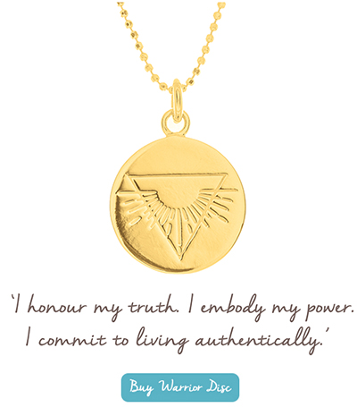 nicky clinch mantra warrior disc necklace 