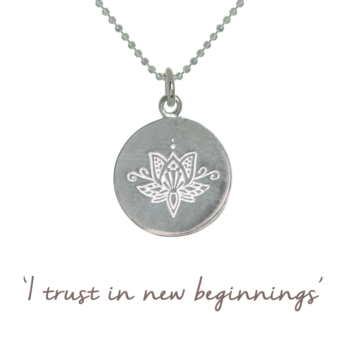 mantra lotus necklace