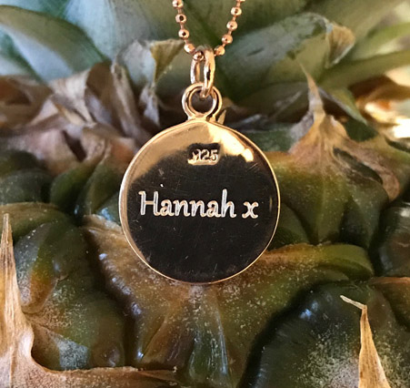Get your personal message negraved on Sterling Silver myMantra Necklace