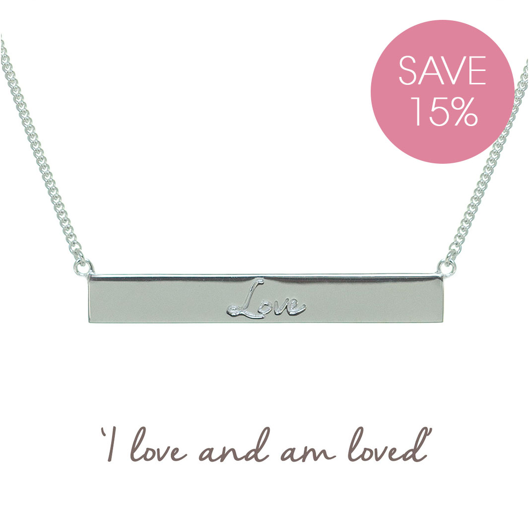 love bar necklace