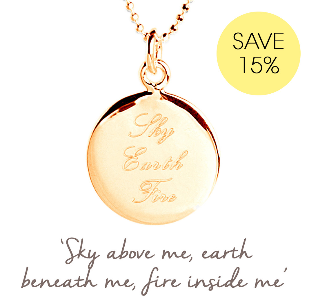 sky earth fire necklace