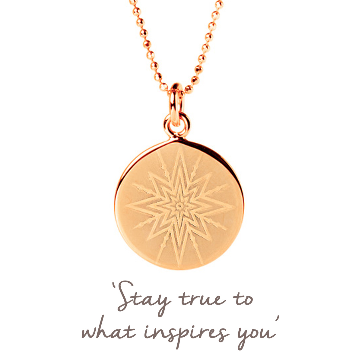 mantra inspiring star necklace