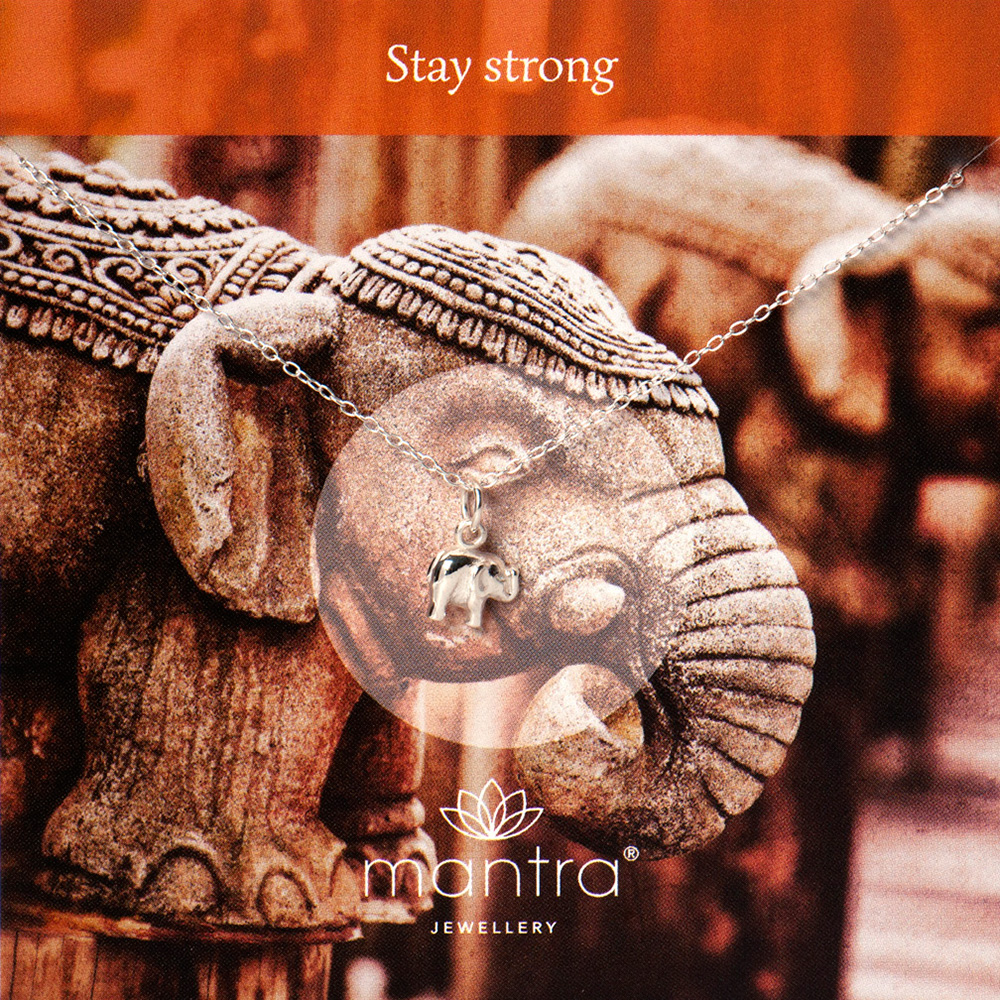 Mantra Jewellery elephant necklace Stay strong necklace by mantra jewellery