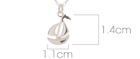 mantra sailing boat necklace dimensions