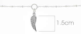 angel wing charm bracelet dimensions