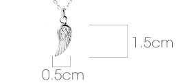 Mantra Angel Wing Necklace Dimensions