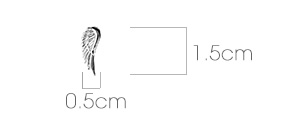 angel wing earring dimensions