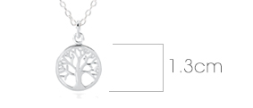 Family Tree Necklace Dimensions