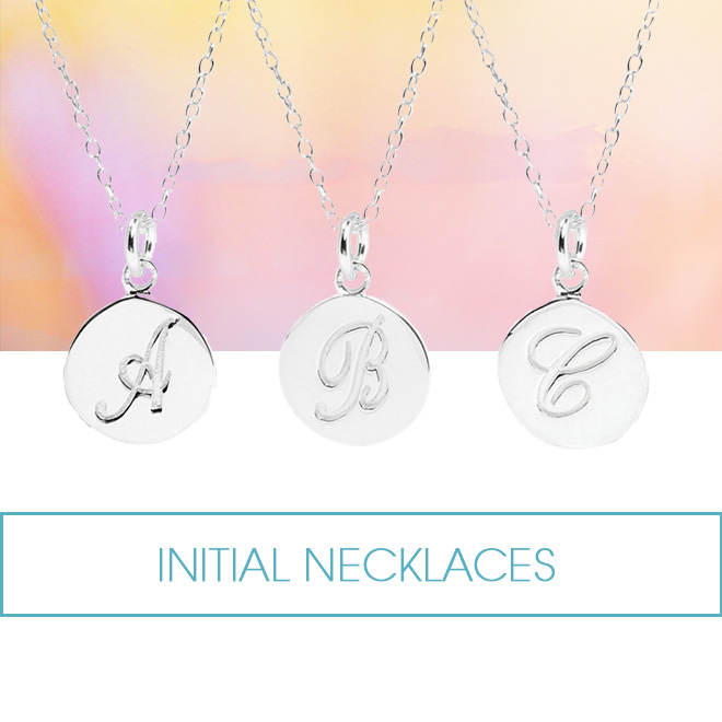mantra initial necklaces