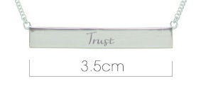 nicky clinch mantra trust bar necklace