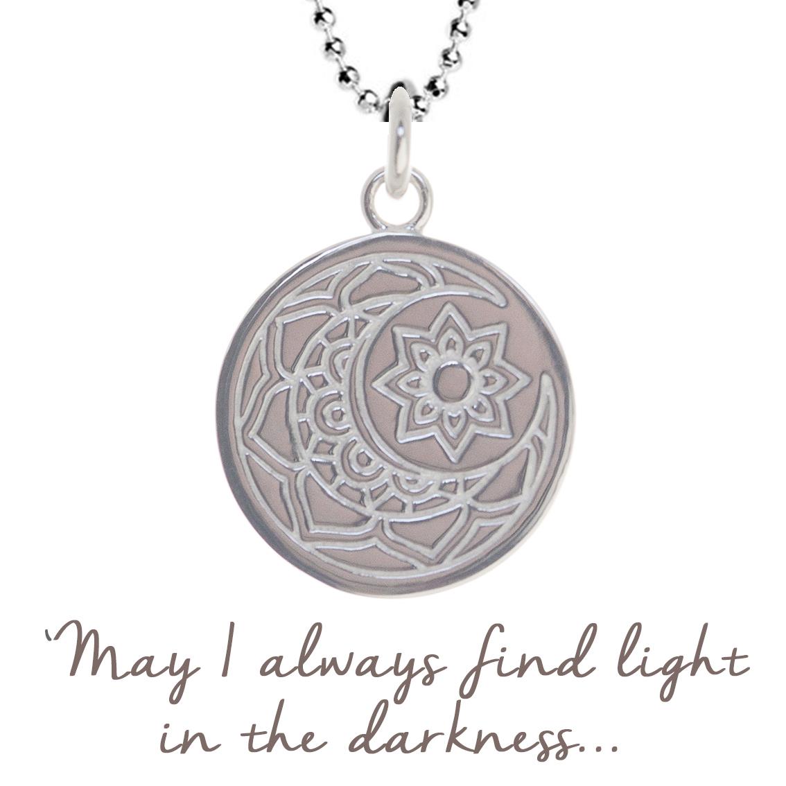 sun and moon pendant sterling silver