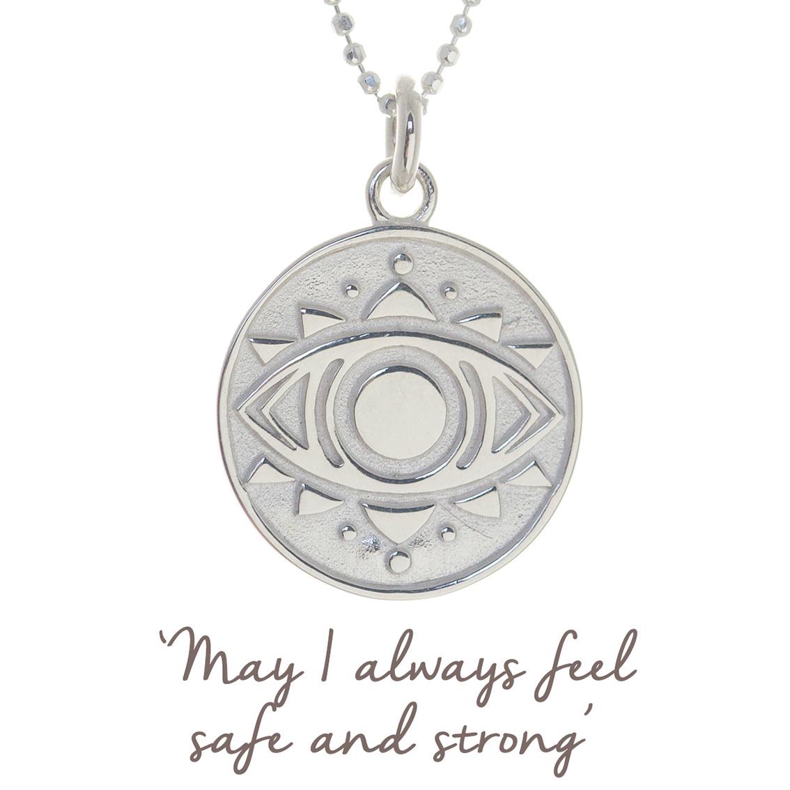 silver evil eye necklace