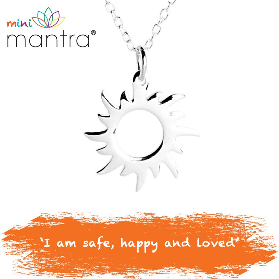 Sterling Silver Childrens Sun Necklace