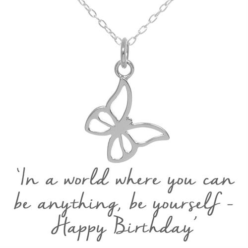 Buy Birthday Butterfly Necklace | Sterling Silver
