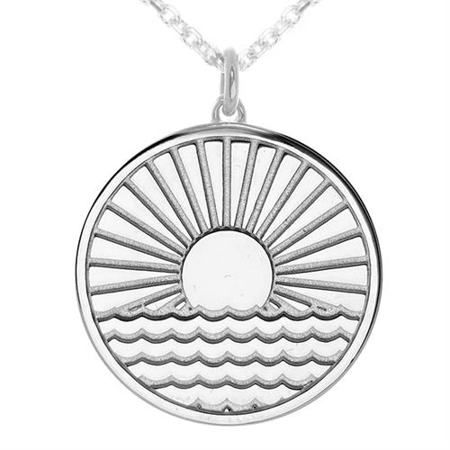 Buy Sun Rising Over Water myMantra Personalised Necklace | Sterling Silver, Gold and Rose Gold