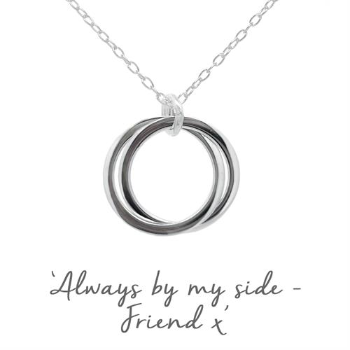 Buy Friendship Linked Circles Necklace | Sterling Silver