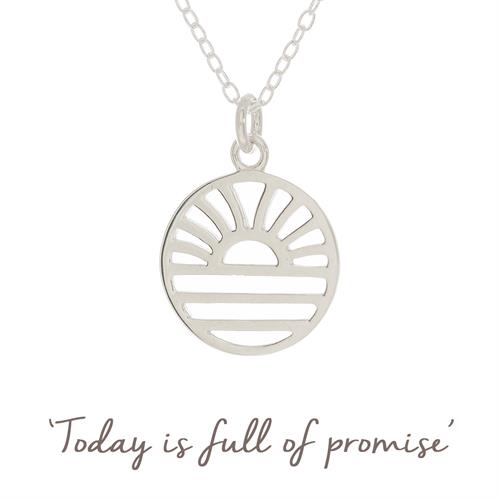 Buy Sun Rising Necklace | Sterling Silver & Gold