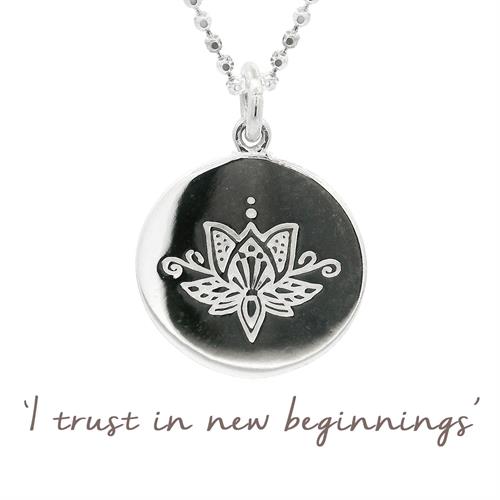 Buy Lotus Flower Necklace, New Beginnings | Sterling Silver, Gold & Rose Gold