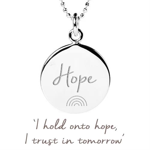 Buy Hope Charity Necklace, NHS Charities Together | Sterling Silver, Gold & Rose Gold