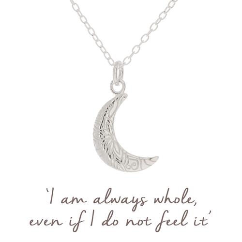 Buy Crescent Moon Necklace | Sterling Silver & Gold
