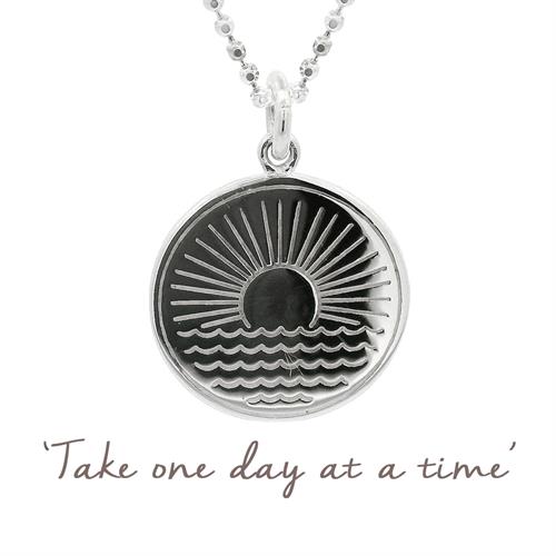 Buy One Day at a Time Necklace | Sterling Silver, Gold & Rose Gold