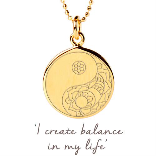 Buy Balance Necklace, Yin-Yang | Sterling Silver, Gold & Rose Gold