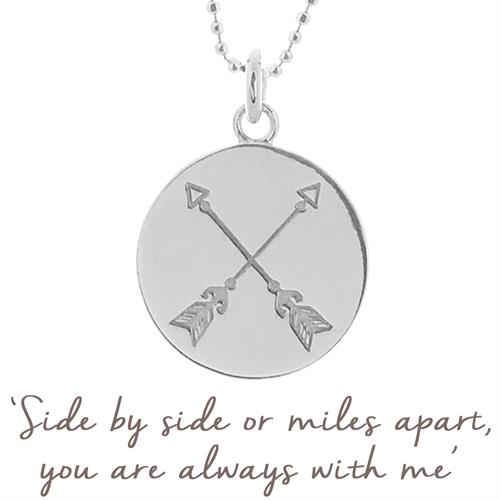 Buy Family and Friendship Crossed Arrow Necklace | Sterling Silver, Gold & Rose Gold