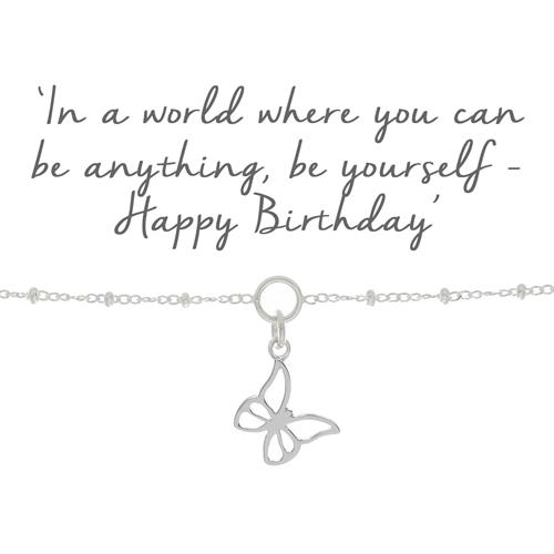 Buy Birthday Butterfly Charm Bracelet | Sterling Silver