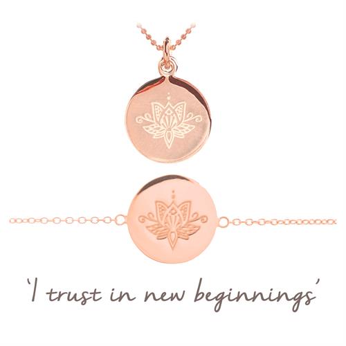 Buy Lotus Flower Gift Set, New Beginnings | Sterling Silver, Gold & Rose Gold