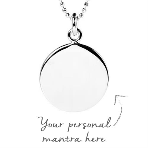 Buy Personalised myMantra Small Disc Necklace | Sterling Silver, Gold & Rose Gold