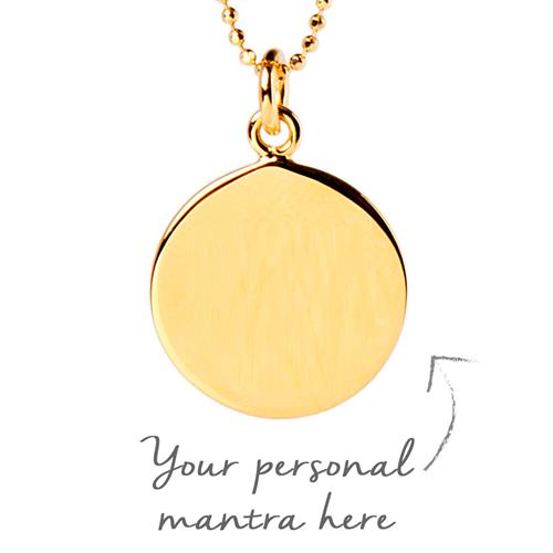 Buy Personalised myMantra Small Disc Necklace | Sterling Silver, Gold & Rose Gold