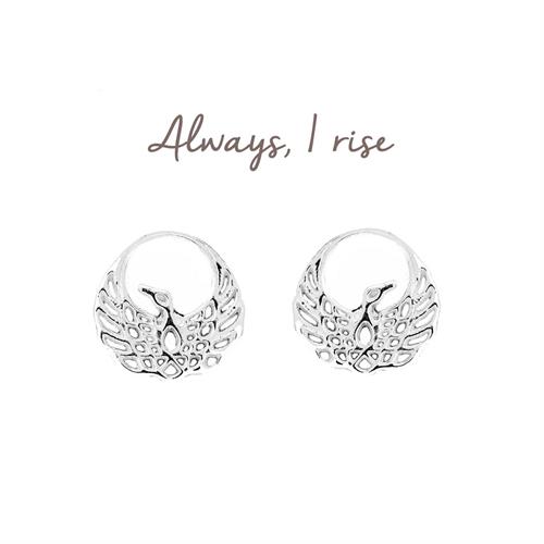 Buy Phoenix Earrings | Sterling Silver & Gold