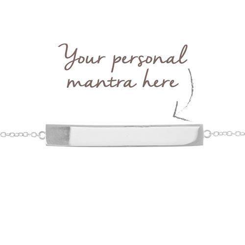 Buy Personalised MyMantra Bar Bracelet | Sterling Silver, Gold & Rose Gold