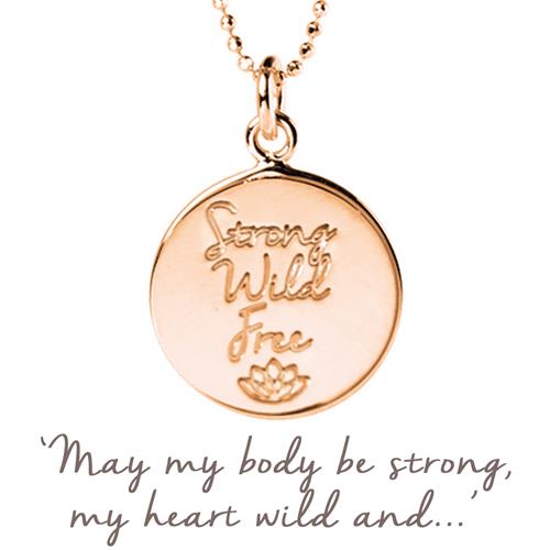 Buy Strong, Wild, Free Necklace | Sterling Silver, Gold & Rose Gold