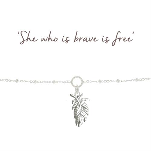 Buy Plume Feather Charm Bracelet | Sterling Silver