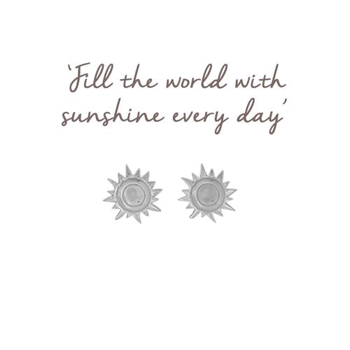 Buy Sun Earrings | Sterling Silver & Gold