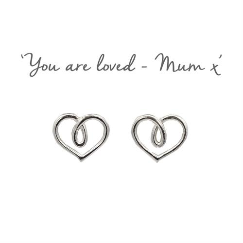 Buy Fancy Heart Mum Earrings | Sterling Silver
