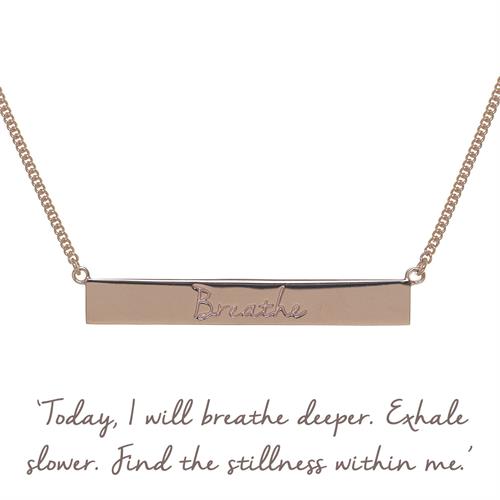 Buy Breathe Bar Necklace | Sterling Silver, Gold & Rose Gold