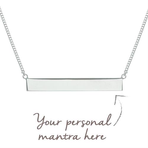 Buy Personalised MyMantra Bar Necklace | Sterling Silver, Gold & Rose Gold