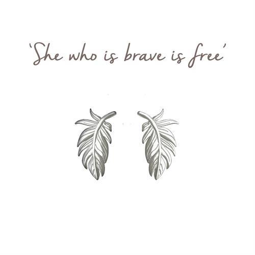 Buy Plume Feather Earrings | Sterling Silver