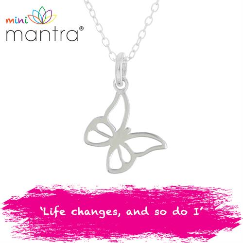 Buy Mini Mantra Butterfly Necklace | Sterling Silver