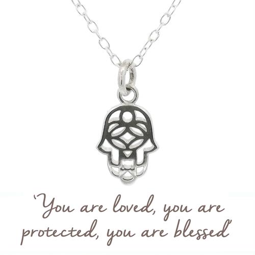 Buy Hamsa Hand Necklace | Sterling Silver