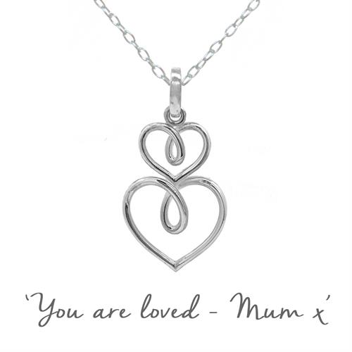 Buy Fancy Heart Mum Necklace | Sterling Silver