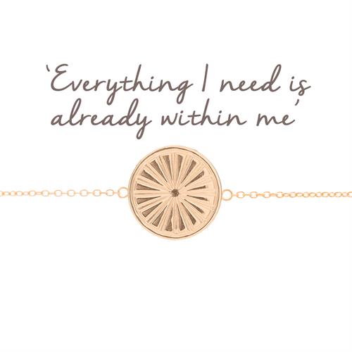 Buy Everything I Need is Already Within Me Disc Bracelet | Sterling Silver, Gold & Rose Gold