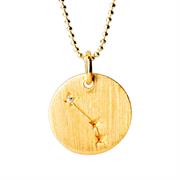 Gold Aries Zodiac Constellation Necklace