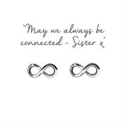 sister infinity earrings